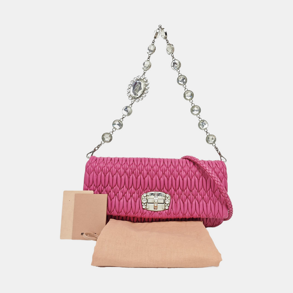 Crystal Quilted Lambskin Red