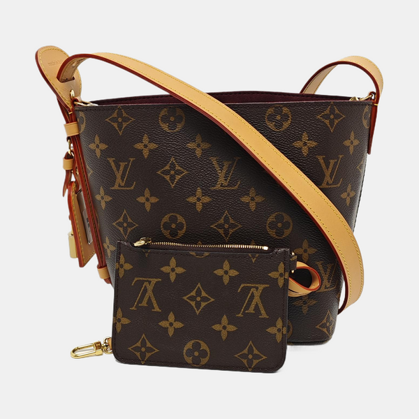 ALL IN BB Monogram Coated Canvas Brown