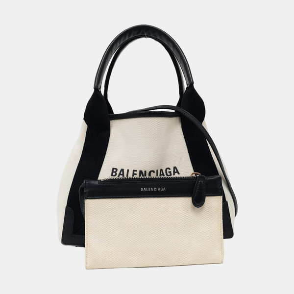 Navy Mini Canvas White