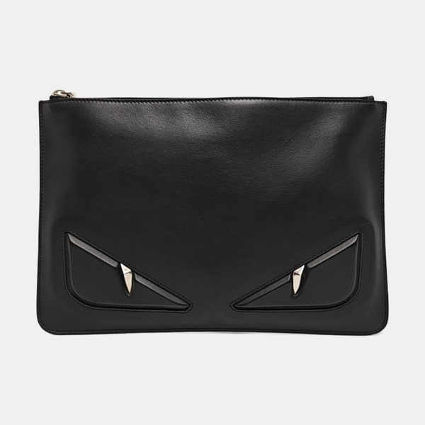 Authenticated pre-owned Monster Calfskin Black - Clutch at Looply