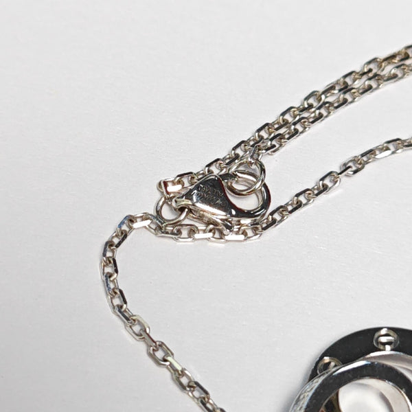 LOVE 18k White Gold Silver Necklace