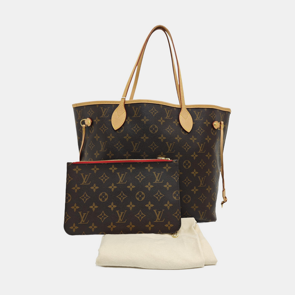 NEVERFULL MM Monogram Coated Canvas Brown