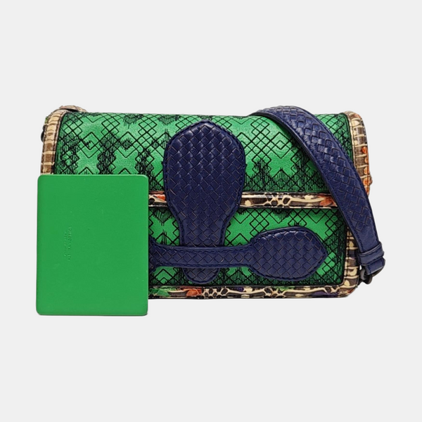 Quilted Calfskin Shoulder Bag Green