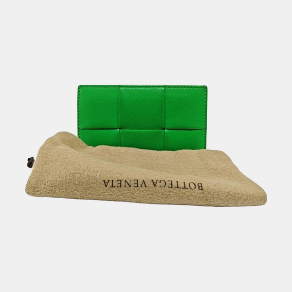 Calfskin Card Holder Green