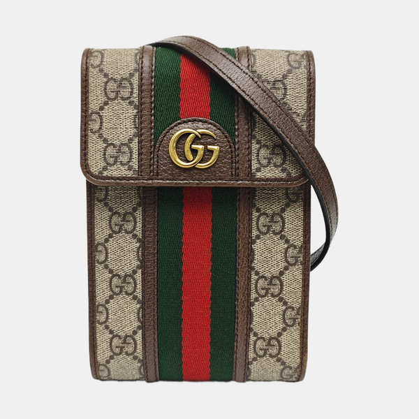 Ophidia Mini Monogram Coated Canvas Beige
