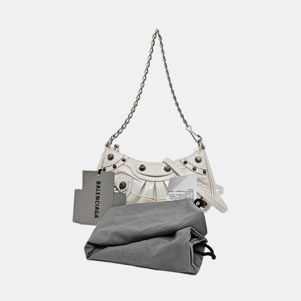 Le Cagole Mini Calfskin White