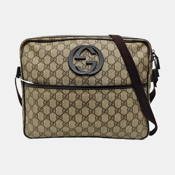 Monogram Coated Canvas Shoulder Bag Beige