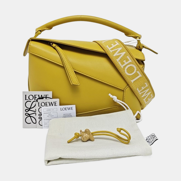 Puzzle Small Calfskin Yellow