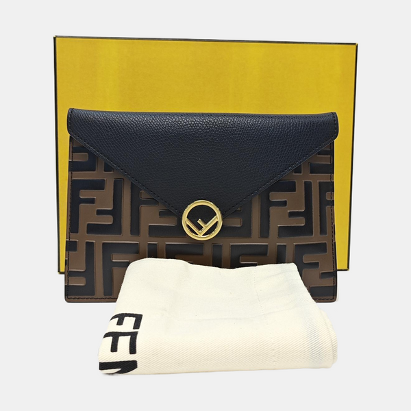 Calfskin Clutch Medium Brown