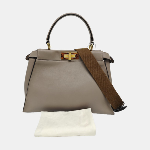 Peekaboo Medium Calfskin Grey