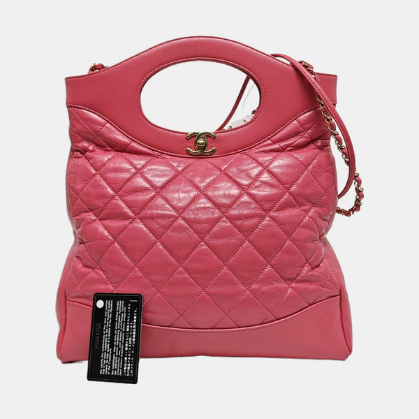 CHANEL 31 Quilted Calfskin Pink