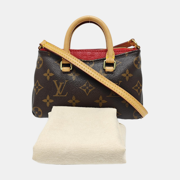 PALLAS Nano Monogram Coated Canvas Brown