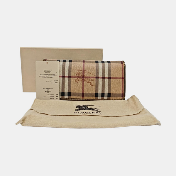 Coated Canvas Wallet Beige