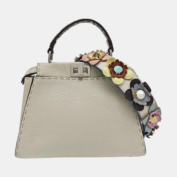 Peekaboo Mini Calfskin White