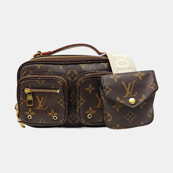 UTILITY Monogram Coated Canvas Brown