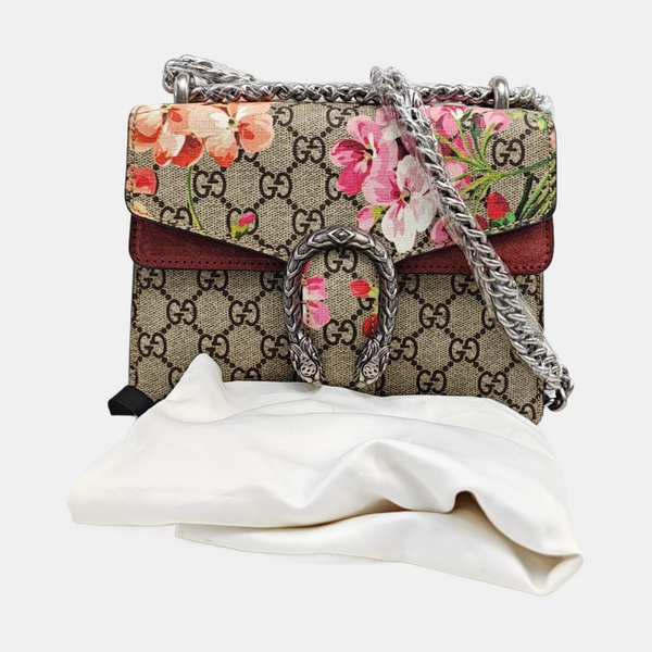 Dionysus Mini Monogram Coated Canvas Beige