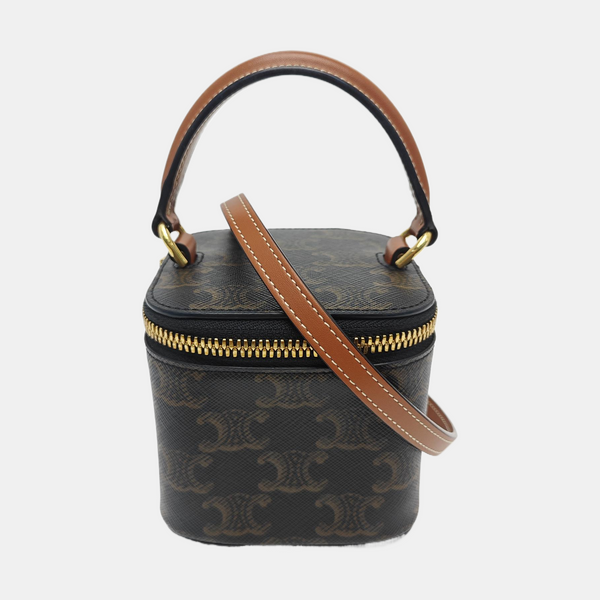 Coated Canvas Shoulder Bag Black