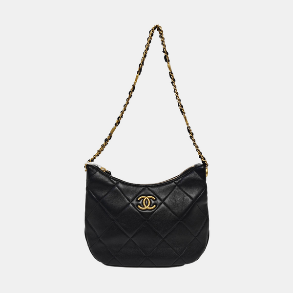 23K Quilted Lambskin Black