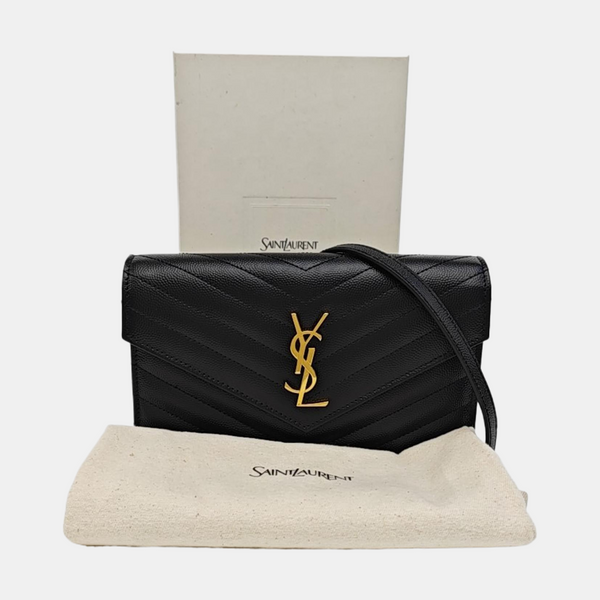 MONOGRAM WOC Chevron Calfskin Black