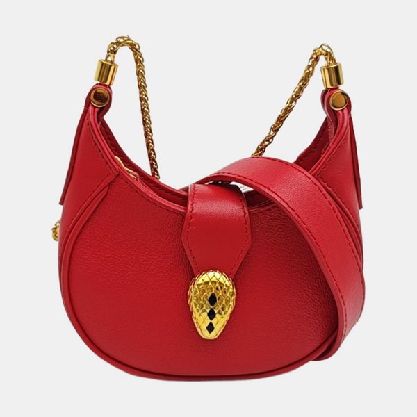SERPENTI ELLIPSE Mini Calfskin Red