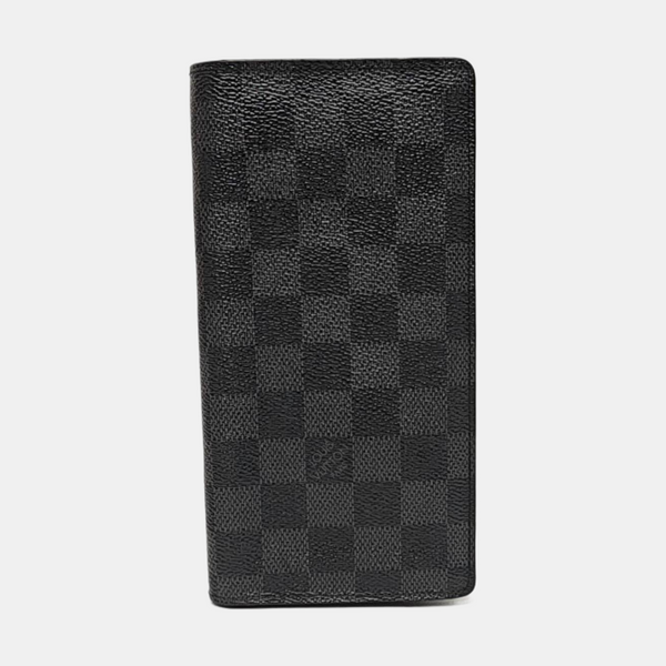 BRAZZA Damier Graphite Coated Canvas Gray Wallet