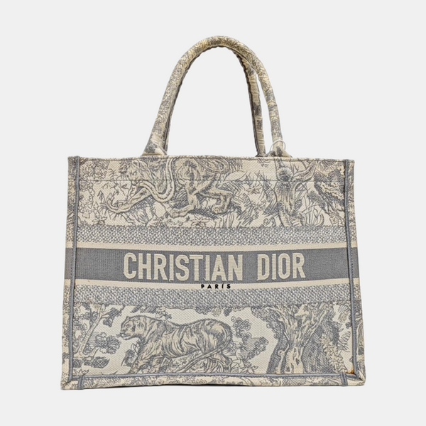 Book Tote Medium Canvas Gray
