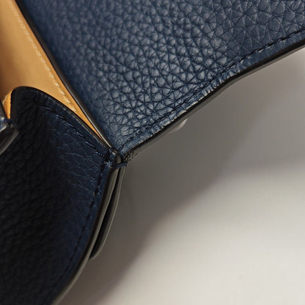 Calfskin Shoulder Bag Mini Blue