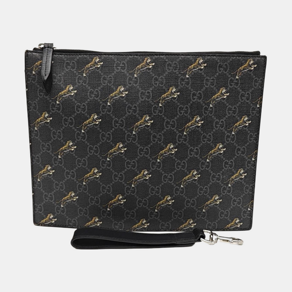 GG Supreme Monogram Coated Canvas Black