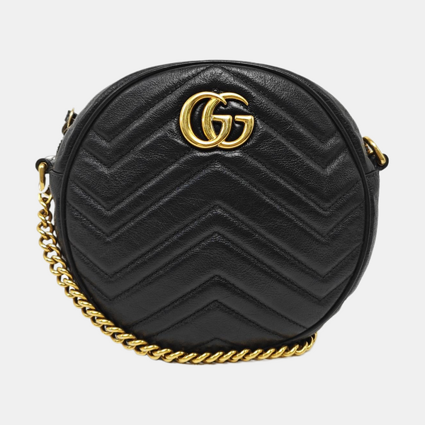 GG Marmont Mini Quilted Calfskin Black