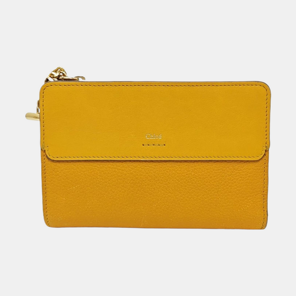 Calfskin Clutch Yellow