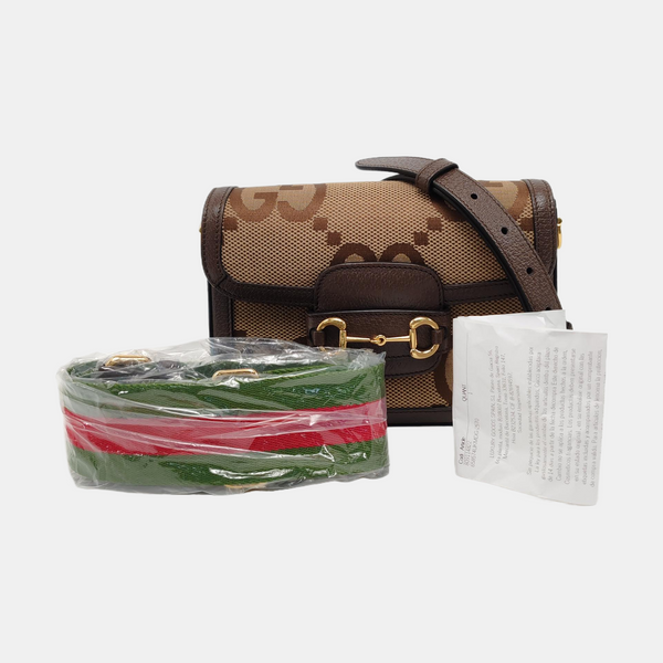 Horsebit 1955 Mini Monogram Canvas Beige