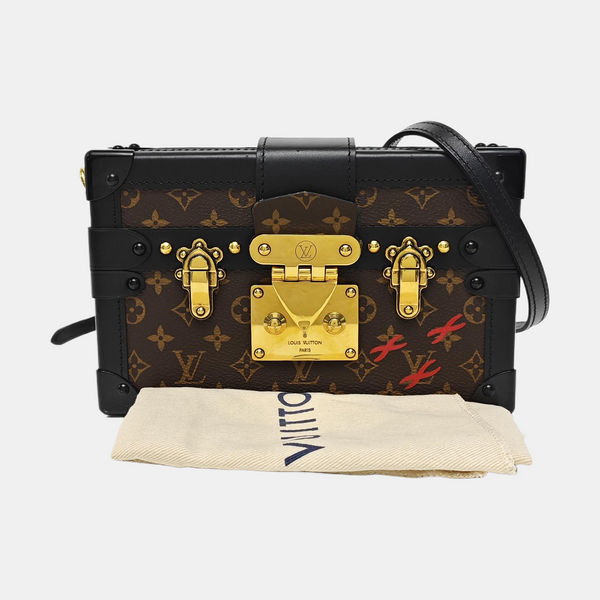 PETITE MALLE Monogram Coated Canvas Brown