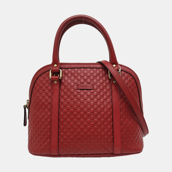 Microguccissima Monogram Calfskin Red