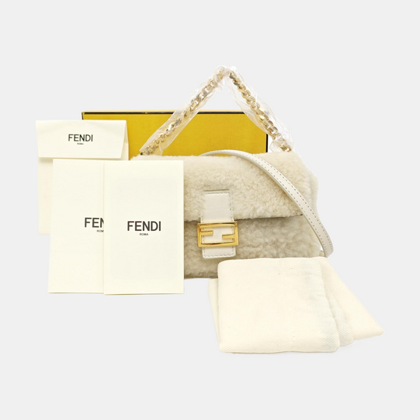 Sheepskin Shoulder Bag Beige