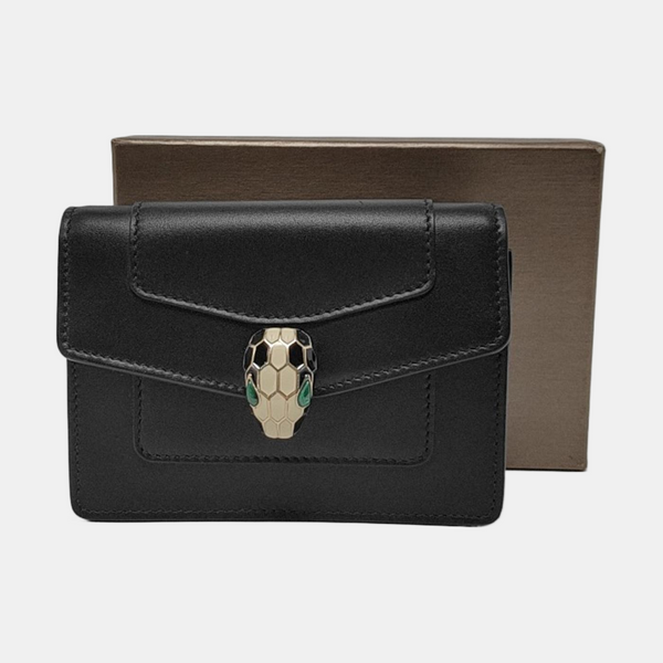 SERPENTI FOREVER Calfskin Black Wallet