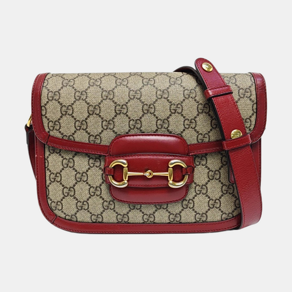 Horsebit 1955 Small Monogram Coated Canvas Beige