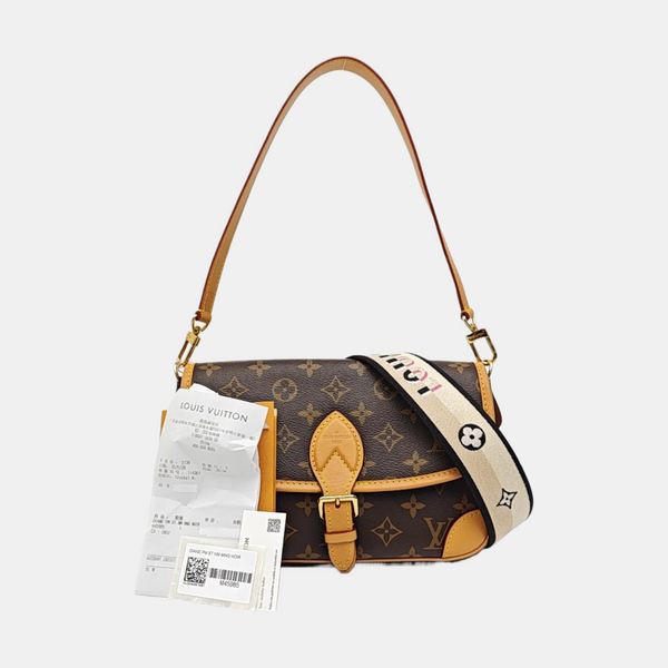 DIANE Monogram Coated Canvas Brown