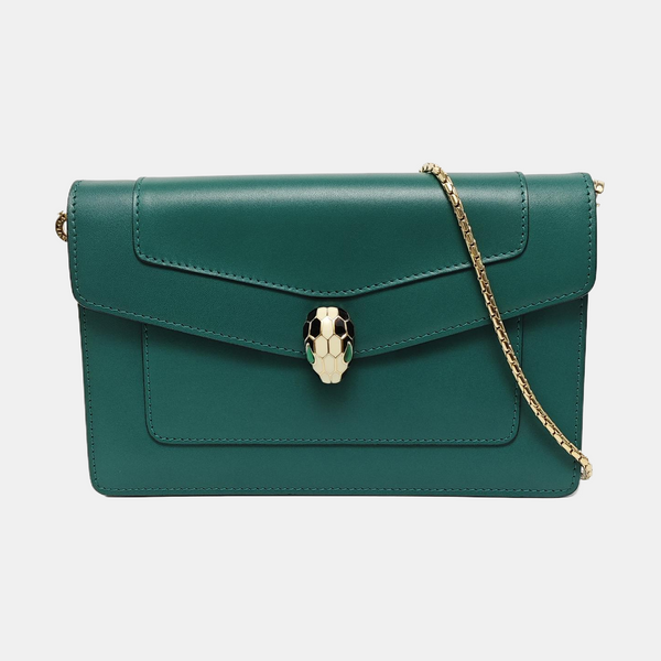 SERPENTI FOREVER Quilted Calfskin Green