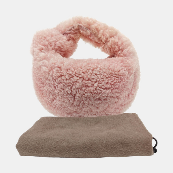 Fur Top Handle Bag Pink