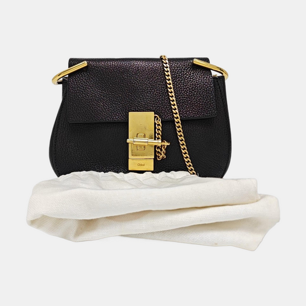 Drew Mini Calfskin Black