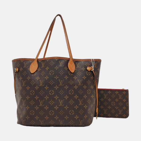 NEVERFULL MM Monogram Coated Canvas Brown