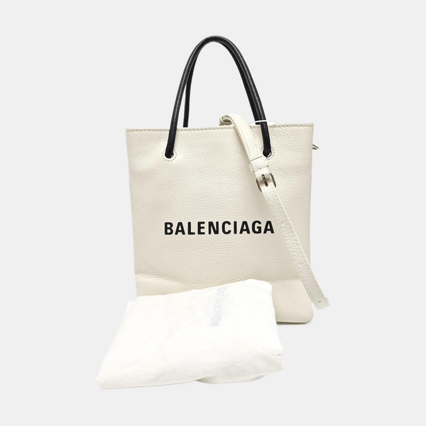 Shopping Bag Super Mini Calfskin White