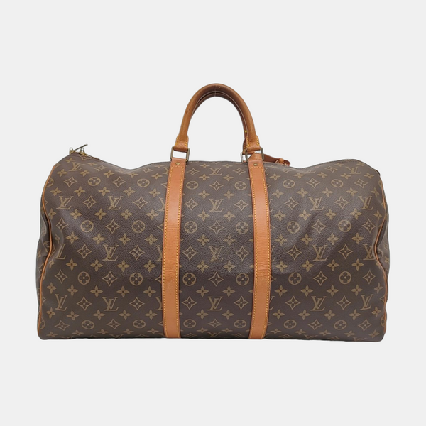 SAC SOUPLE 55 Monogram Coated Canvas Brown