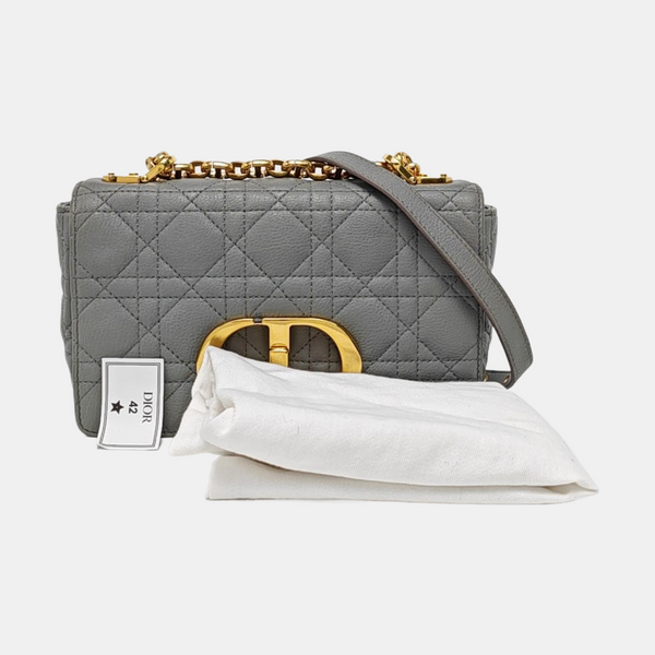 Dior Caro Small Cannage Calfskin Blue