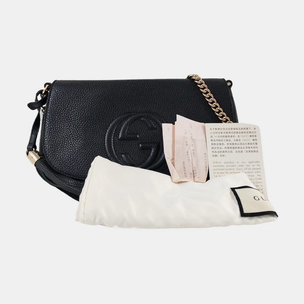 Authenticated pre-owned Soho Calfskin Black - Shoulder Bag at Looply
