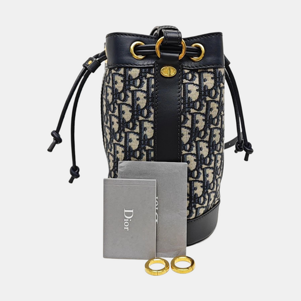 Oblique Canvas Backpack Small Blue