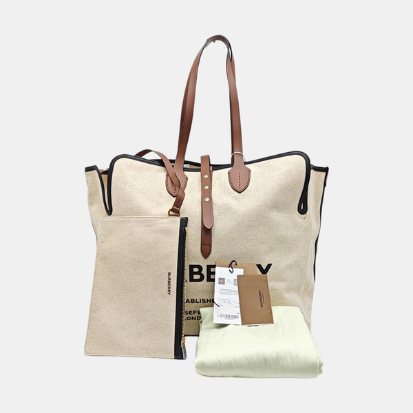 The Belt Large Canvas Beige