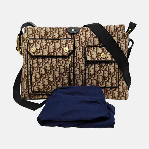 Canvas Shoulder Bag Medium Brown