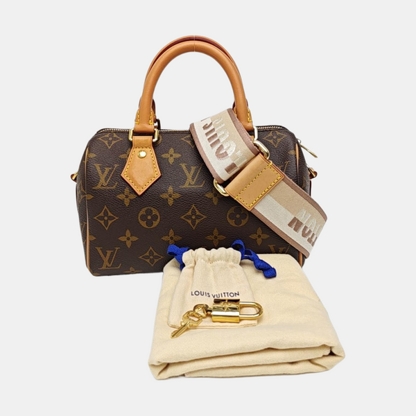 SPEEDY 20 Monogram Coated Canvas Brown