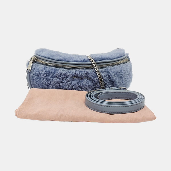 Sheepskin Belt Bag Blue